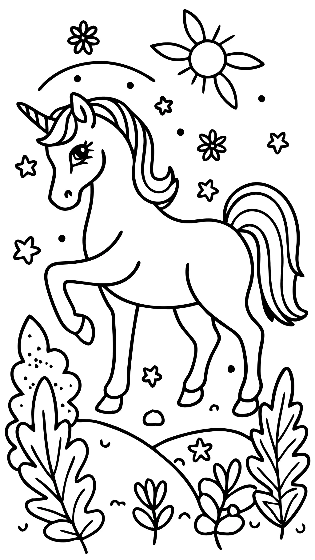 unicorn.coloring page